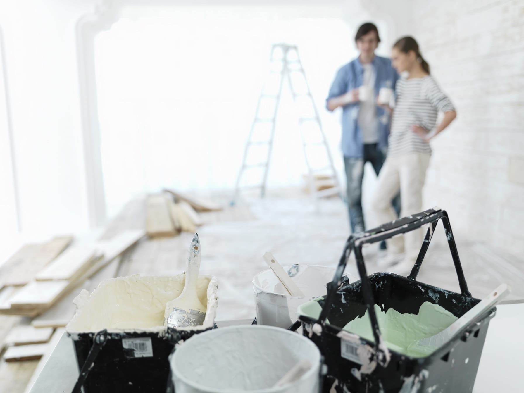 Couple Making Home Improvements with HELOC