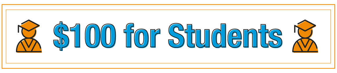 $100 for Students