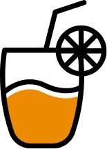 Icon of a glass of orange juice