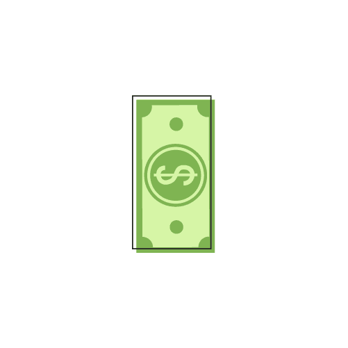 One dollar bill icon